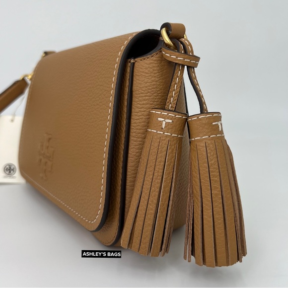 Tory Burch Thea Flap Crossbody In Tiramisu - Picture 2 of 11